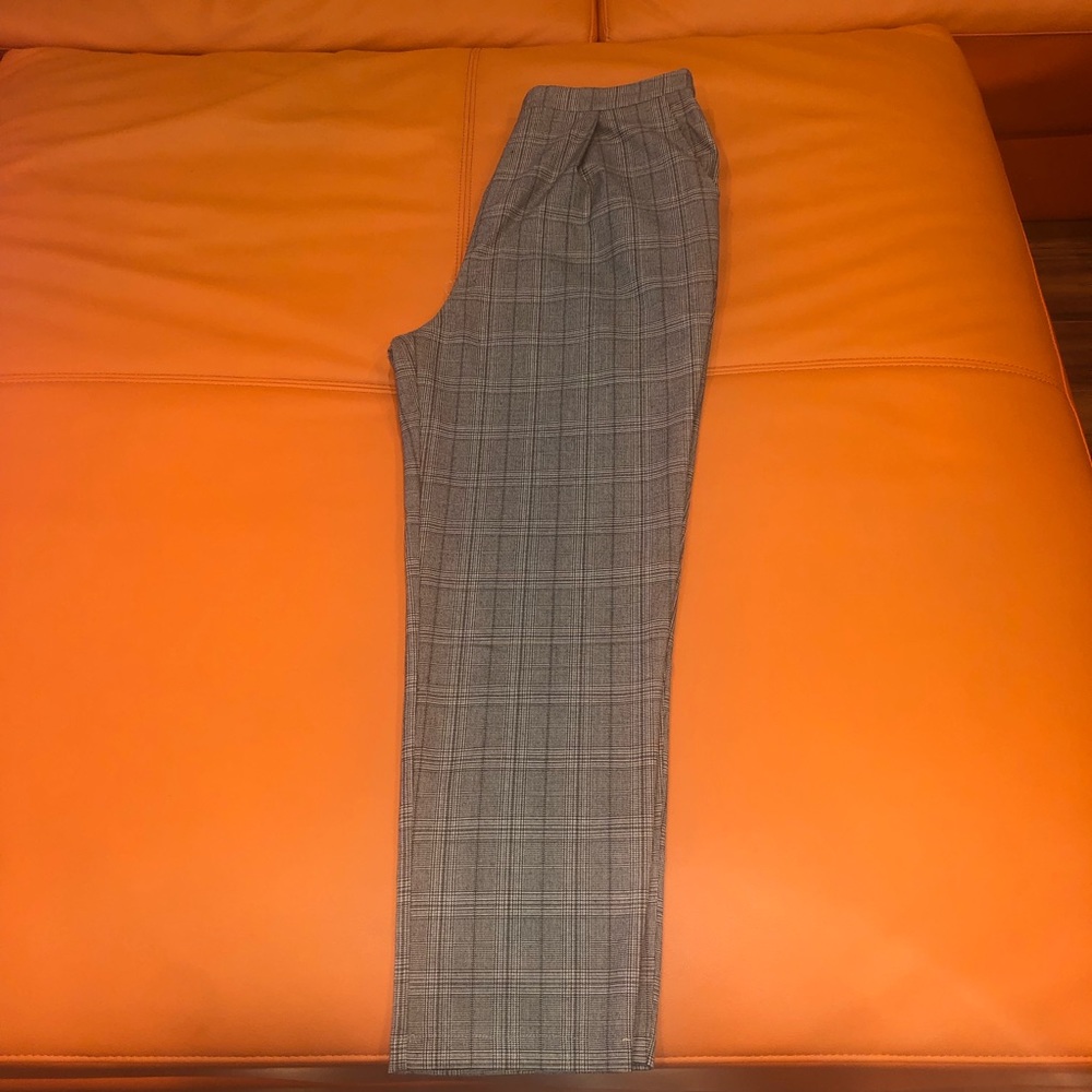 Plaid woven pant
